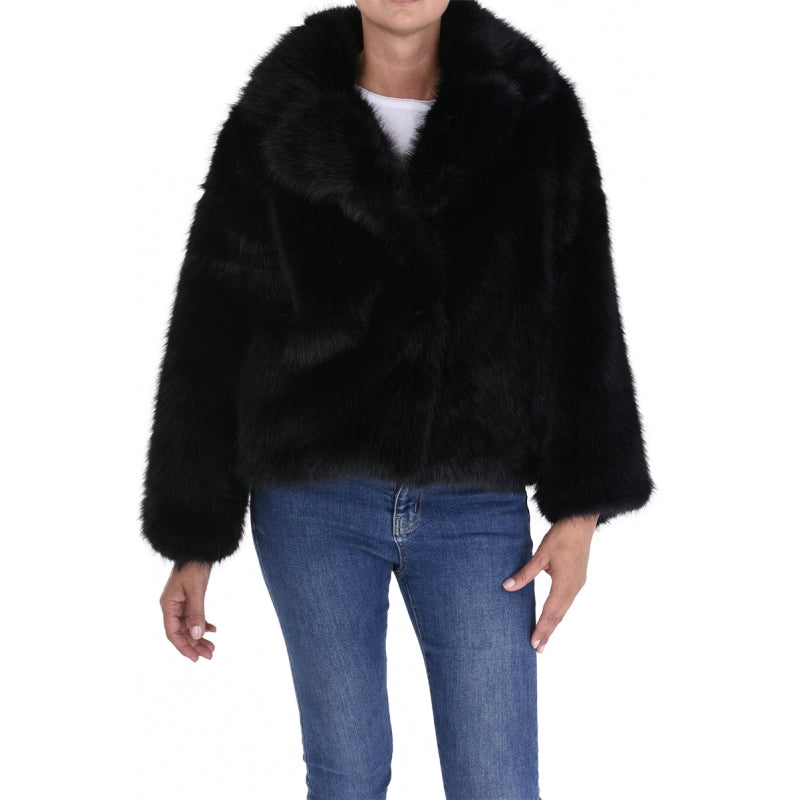Palme Cropped Bomber Coat Faux Fur - 65475