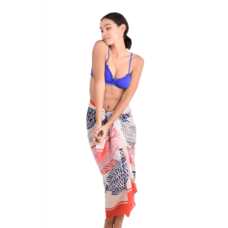 PRE-ORDER Large Fish Cotton Shawl 67261