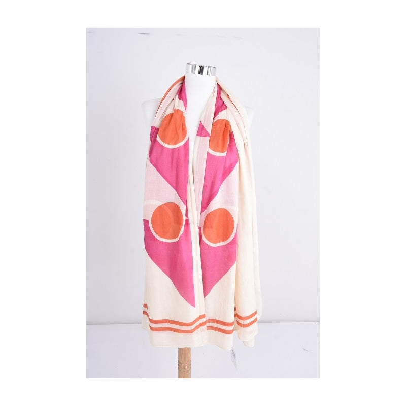 PRE-ORDER Geometric Cotton Scarf 67041
