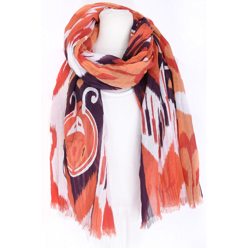 PRE-ORDER Cotton Printed Blend Scarf 64056
