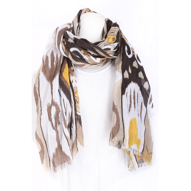 PRE-ORDER Cotton Printed Blend Scarf 64056