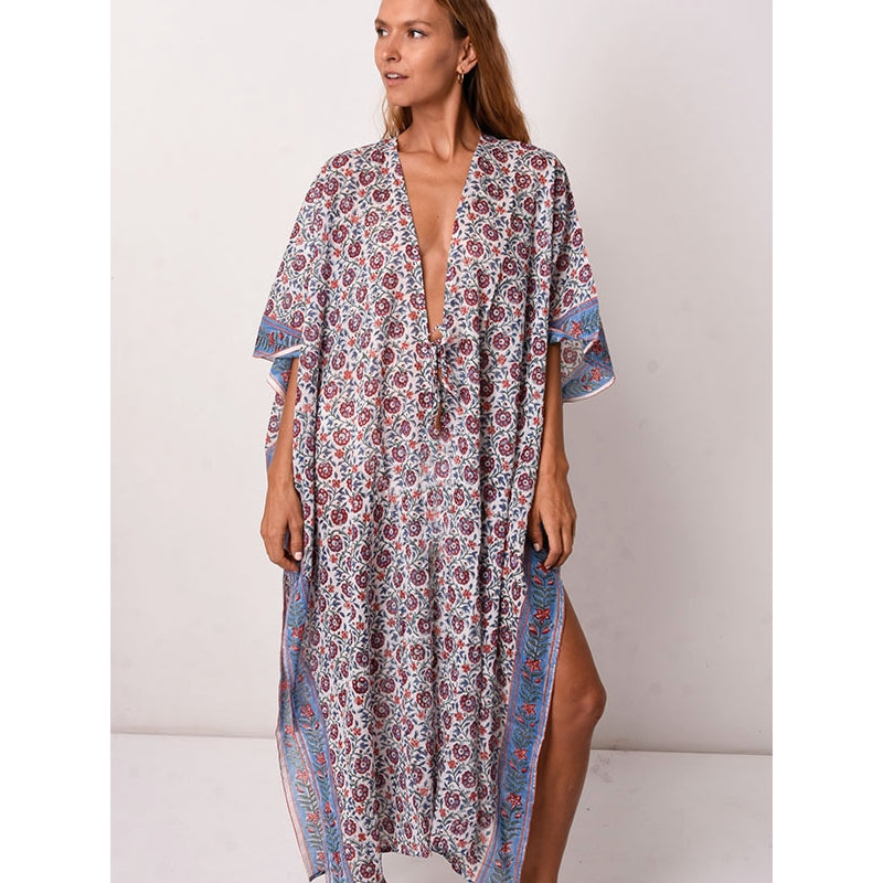 PRE-ORDER - Hand Block Print Long Kimono - 67210-1301