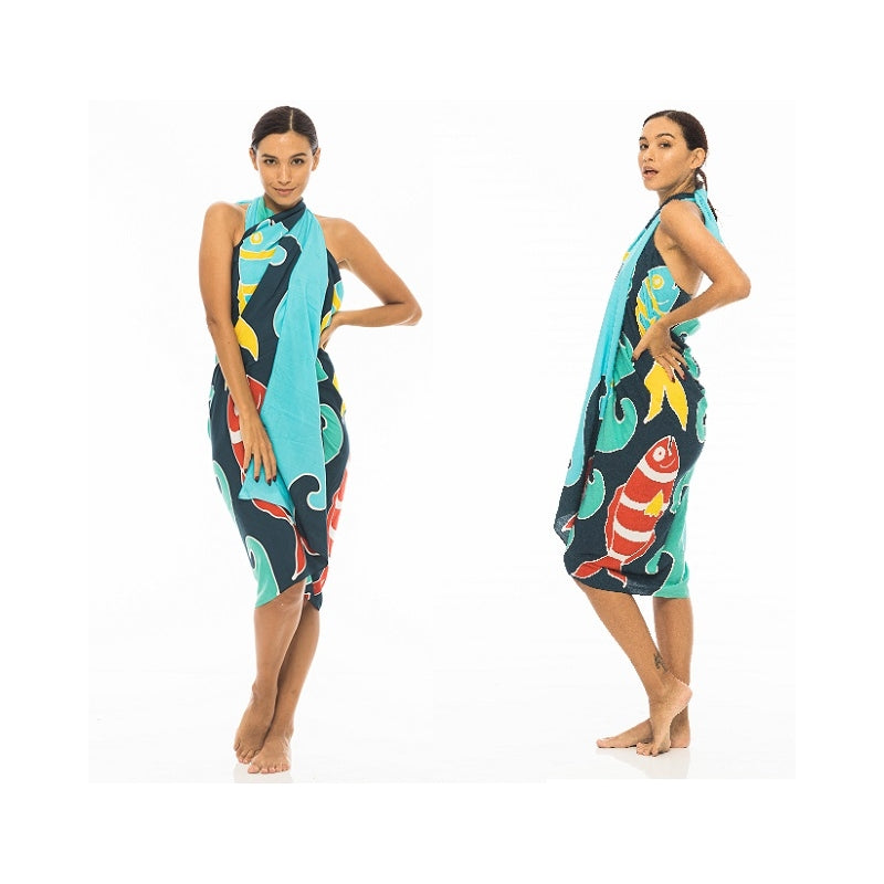 PRE-ORDER - Hand Painted Viscose Sarong 66309