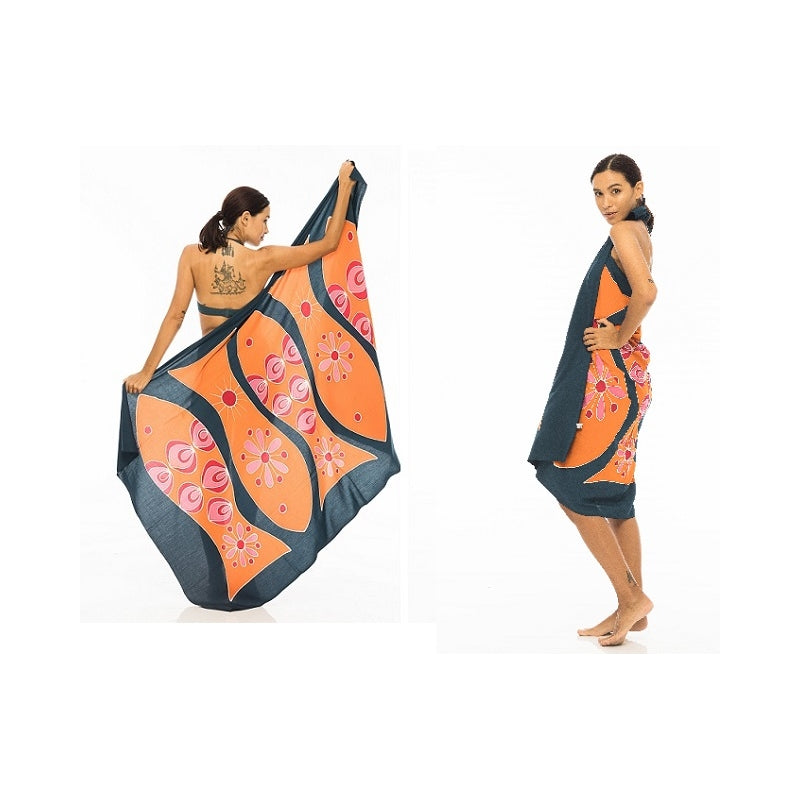 PRE-ORDER - Hand Painted Viscose Sarong 66309
