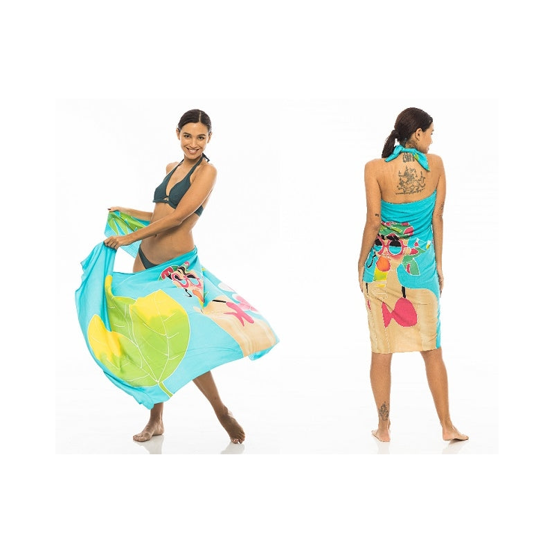 PRE-ORDER - Hand Painted Viscose Sarong 66309