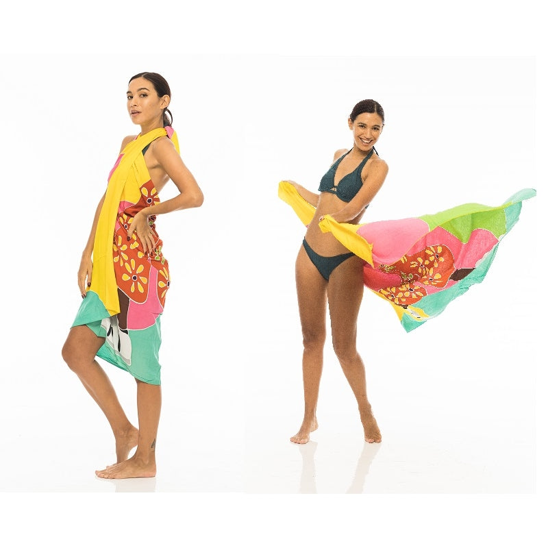 PRE-ORDER - Hand Painted Viscose Sarong 66309