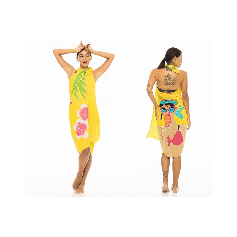 PRE-ORDER - Hand Painted Viscose Sarong 66309
