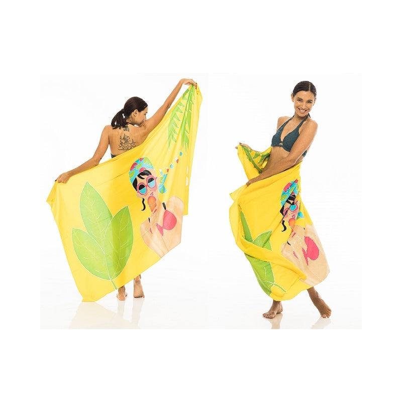 PRE-ORDER - Hand Painted Viscose Sarong 66309