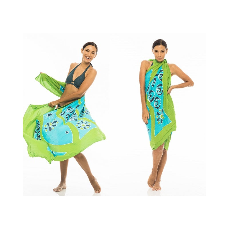 PRE-ORDER - Hand Painted Viscose Sarong 66309