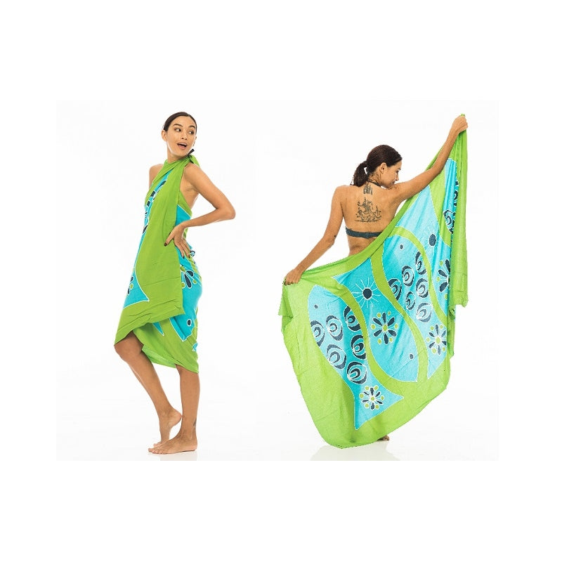 PRE-ORDER - Hand Painted Viscose Sarong 66309
