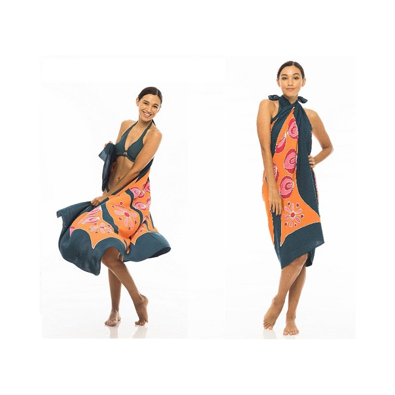 PRE-ORDER - Hand Painted Viscose Sarong 66309