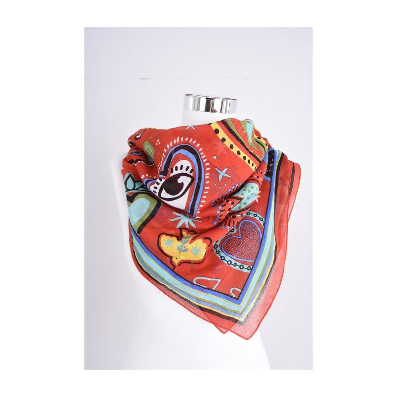 PRE-ORDER Happy Hearts Cotton Scarf 67372