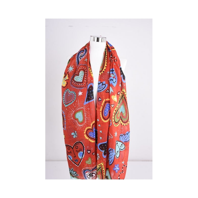 Happy Hearts Cotton Scarf 67371