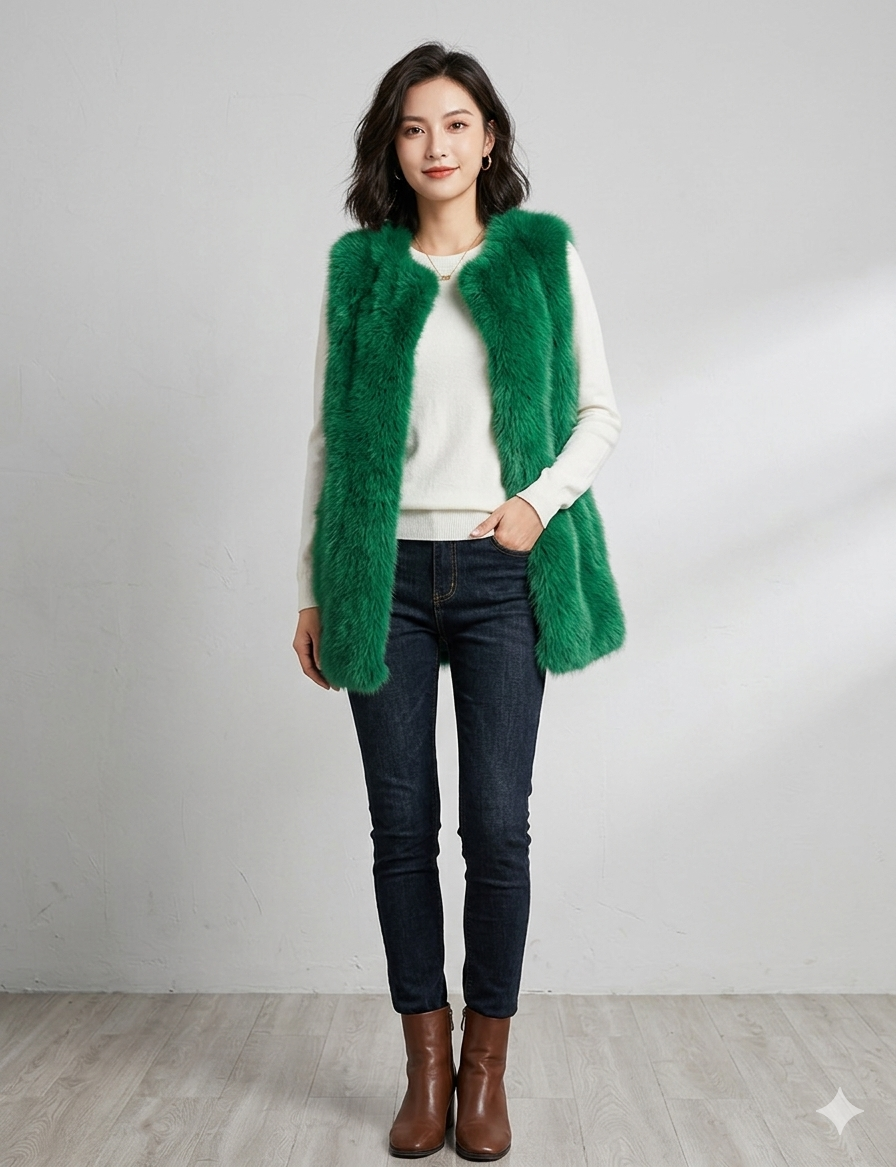 Palme Faux Fur Vest - 65474