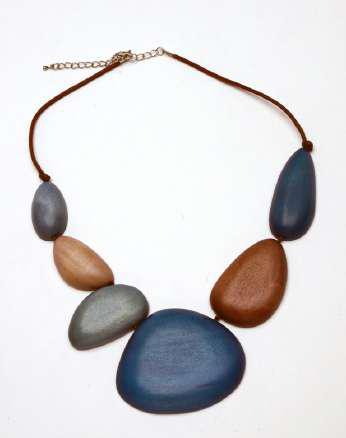 Chunky Wooden Beaded Necklace N6-6223