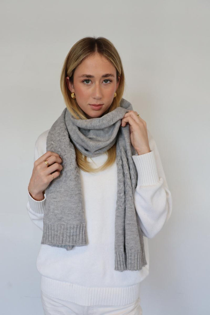 Luxury Knit Scarf - Grey