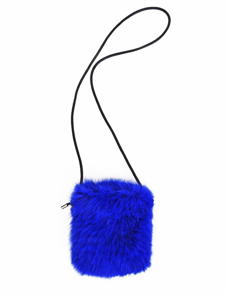 Palme Faux Fur Sling Bag - Bleu