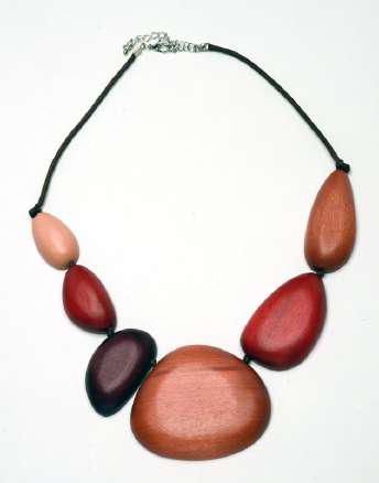 Chunky Wooden Beaded Necklace N6-6223