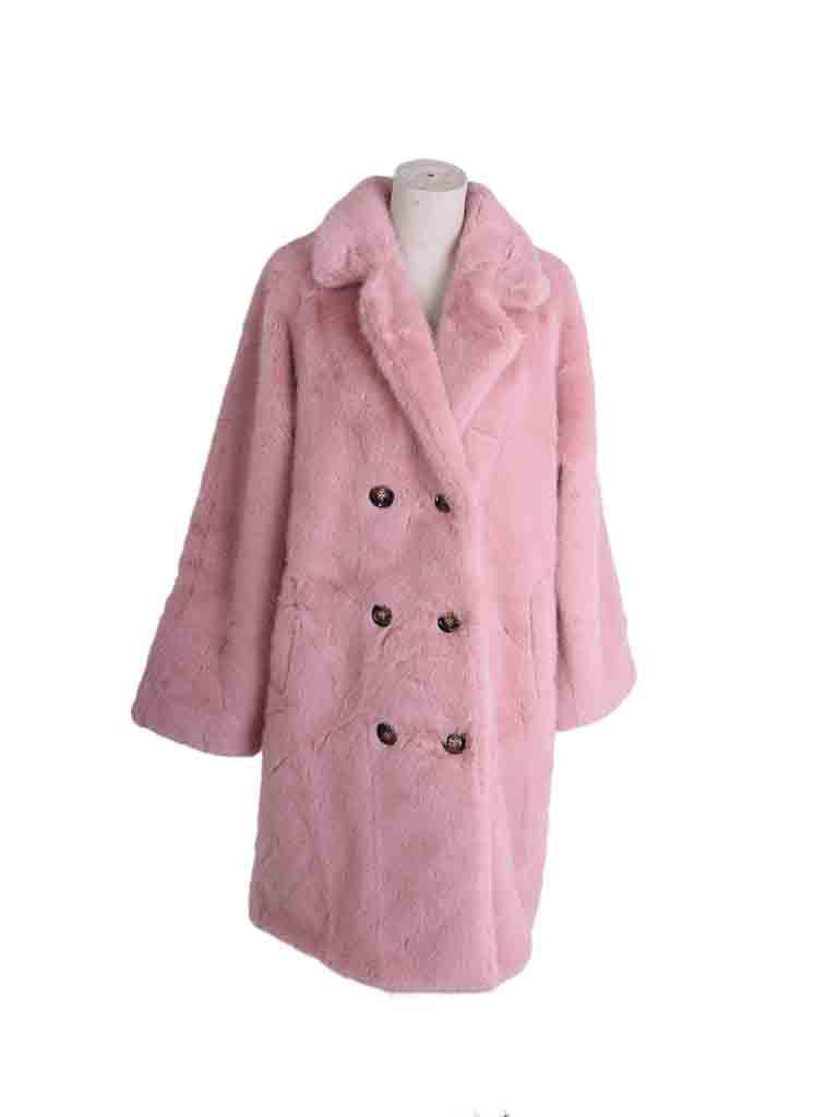 Long Palme Faux Fur Coat - 65499
