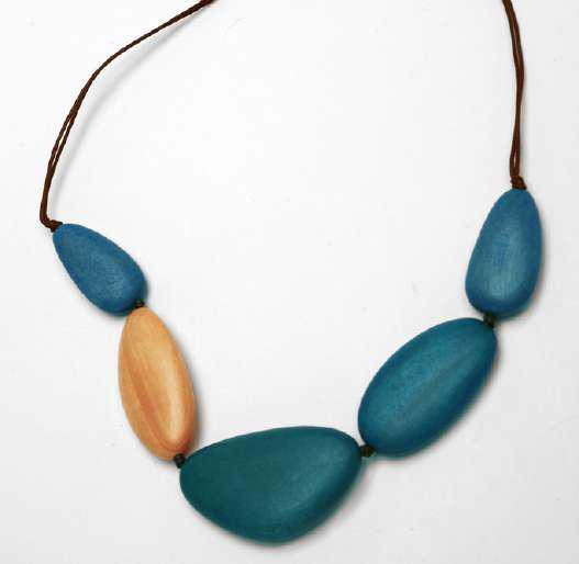 Plain Colour with 1 Other - 5 Piece Wooden Beaded Necklace N6-6224CM