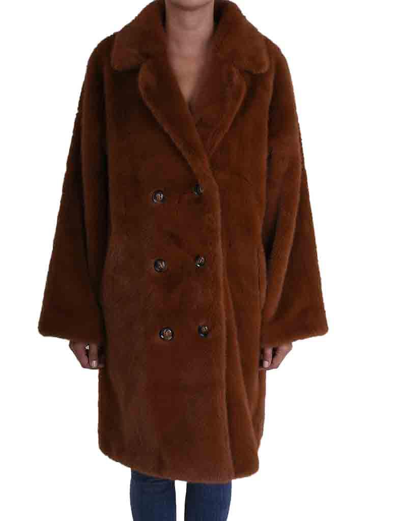 Long Palme Faux Fur Coat - 65499