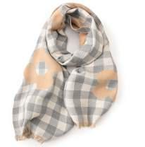 Check and Print Scarf - Grey Check