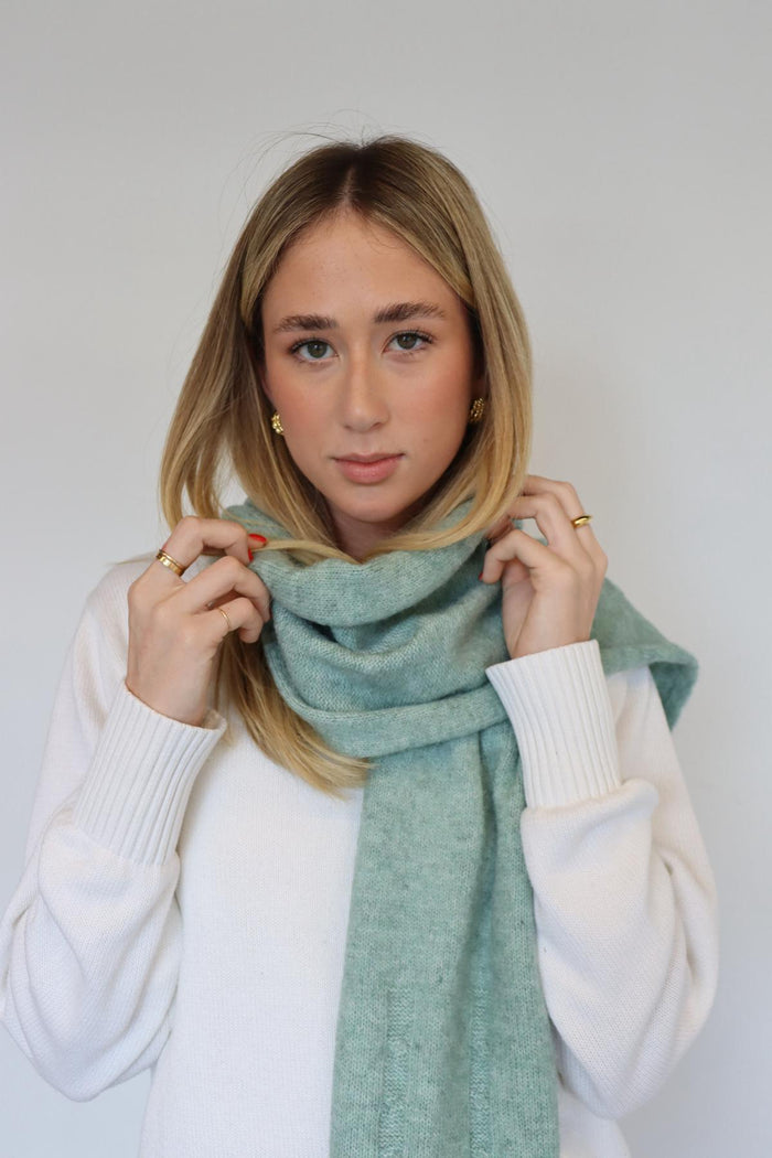 Luxury Knit Scarf - Teal