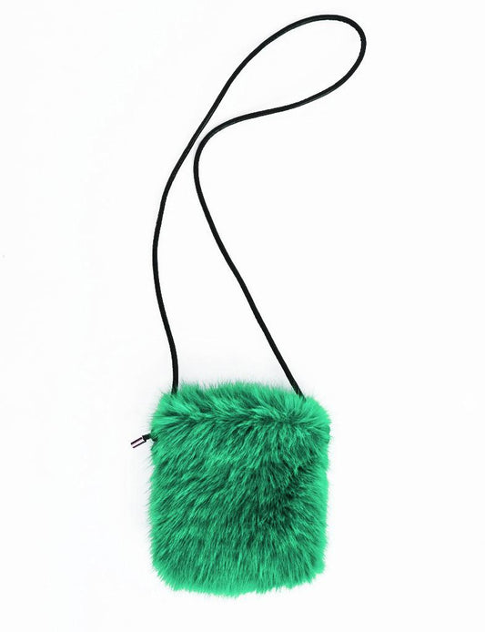 Palme Faux Fur Sling Bag - Vert