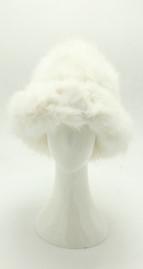 Palme Faux Fur Bucket Hat - Blanc-Delivery 20 April 2024 onwards