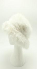 Palme Faux Fur Bucket Hat - Blanc-Delivery 20 April 2024 onwards