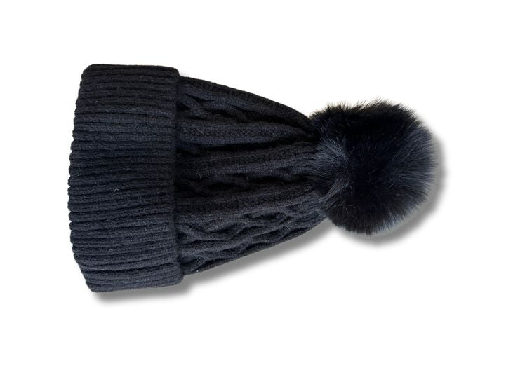 WINTER POM POM BEANIE - 7080