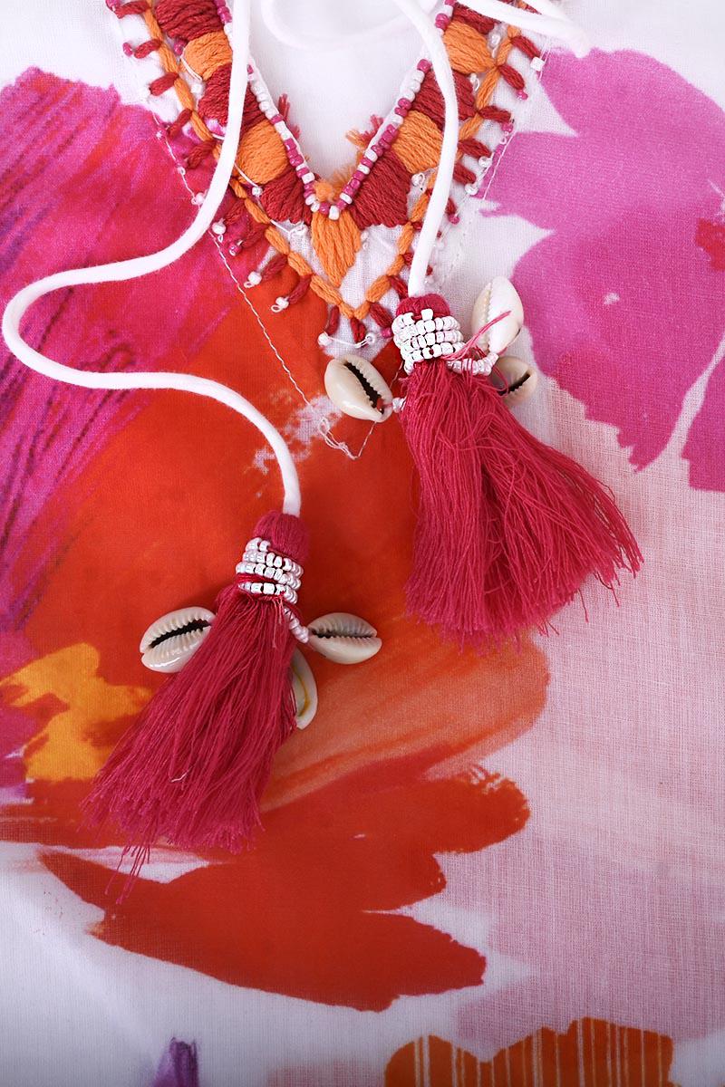 Embroidered V-Neck Tunic 64410