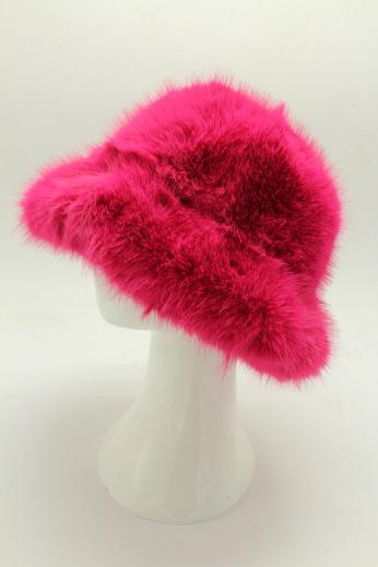 Palme Faux Fur Bucket Hat - Rose