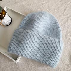 Angora mix Beanie -Pale Blue