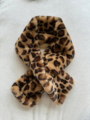 Leopard Print Mink Style Neck Warmers
