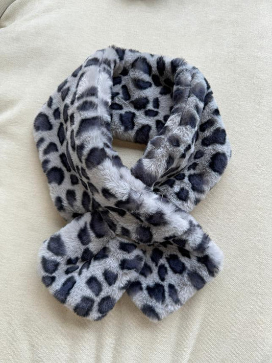 Leopard Print Mink Style Neck Warmers