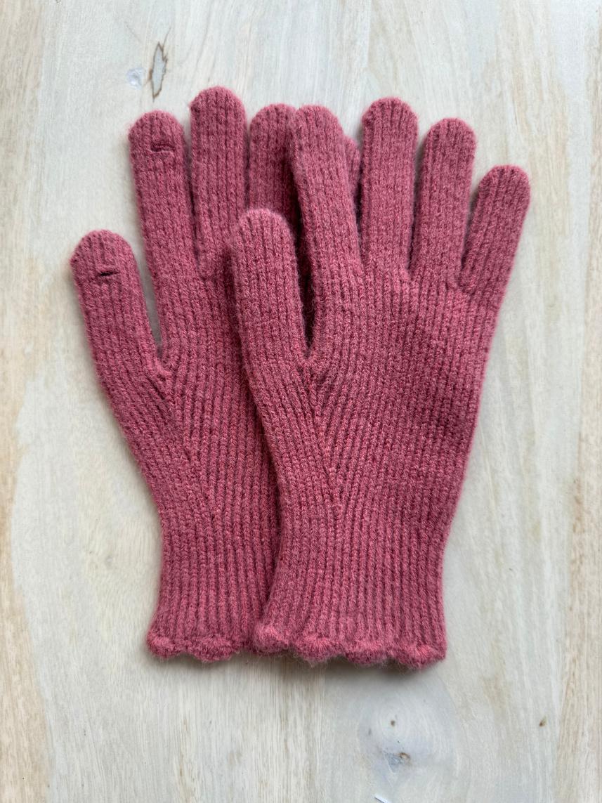 Long Rib Glove with Finger Touch Hole GL015