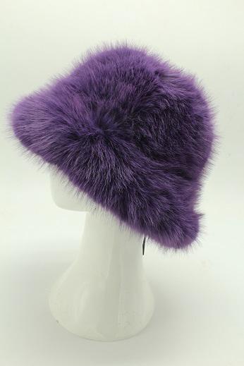 Palme Faux Fur Bucket Hat - Lilas