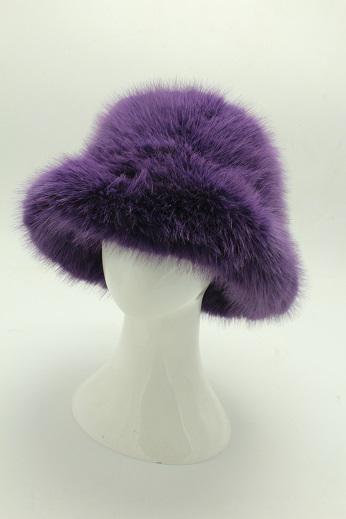 Palme Faux Fur Bucket Hat - Lilas