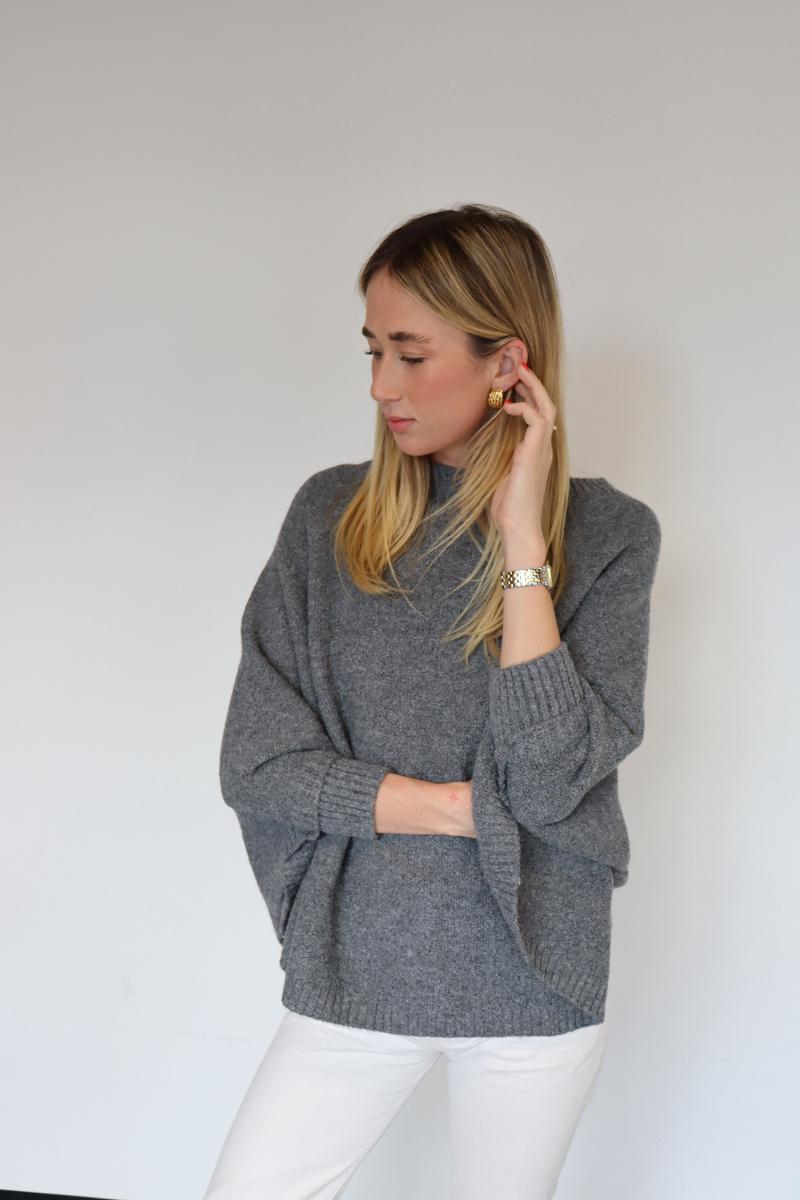 Knitted and Simple Plain Sweater - TS2355