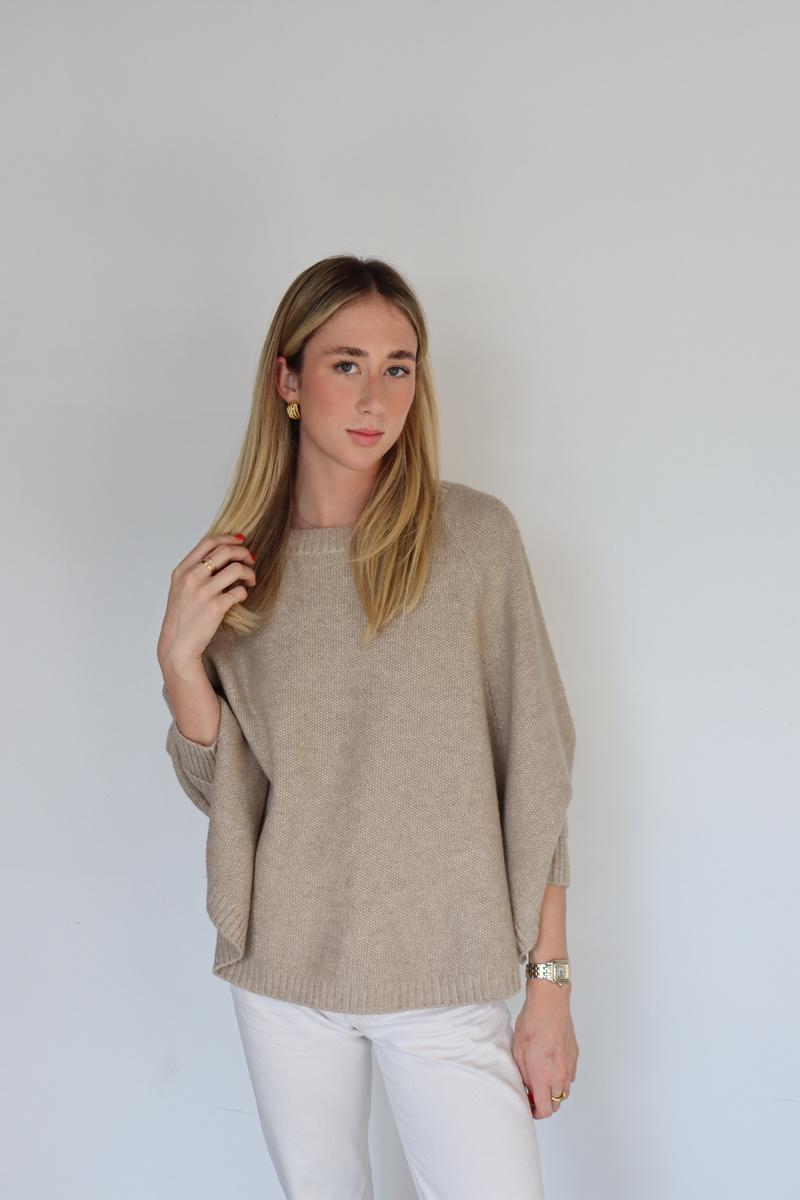 Knitted and Simple Plain Sweater - TS2355