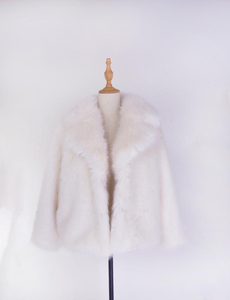 Palme Cropped Bomber Coat Faux Fur - 65475