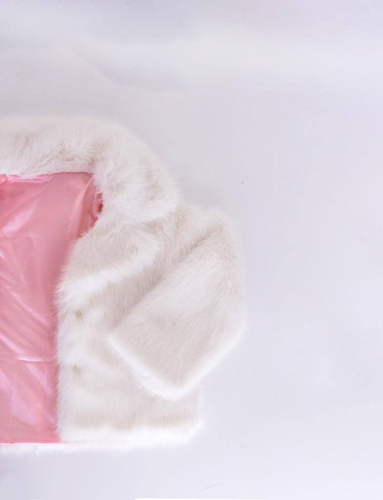 Palme Cropped Bomber Coat Faux Fur - 65475