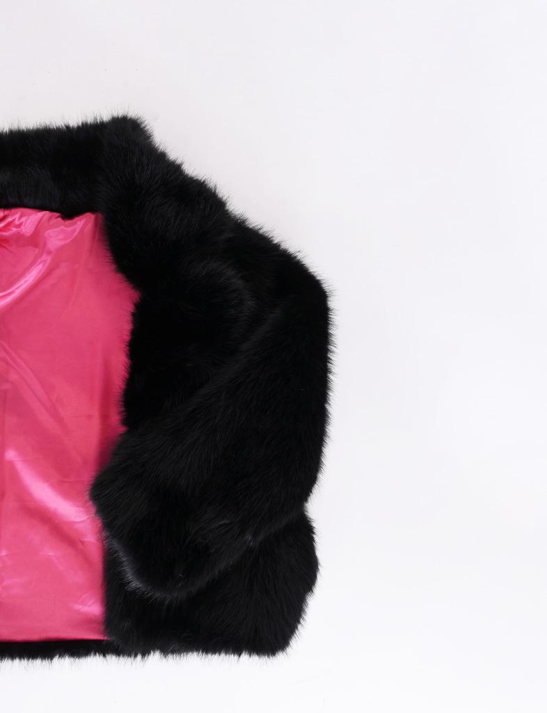 Palme Cropped Bomber Coat Faux Fur - 65475