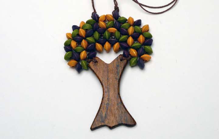 Wooden Tree with Star Shaped Leaves N6-5954
