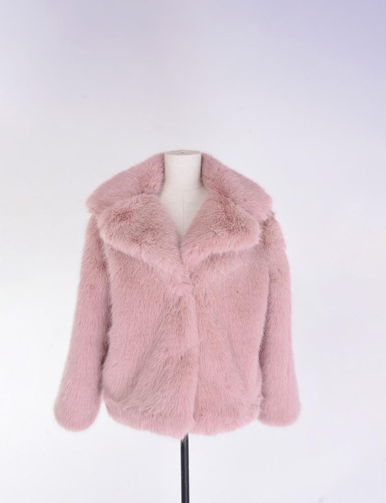 Palme Cropped Bomber Coat Faux Fur - 65475