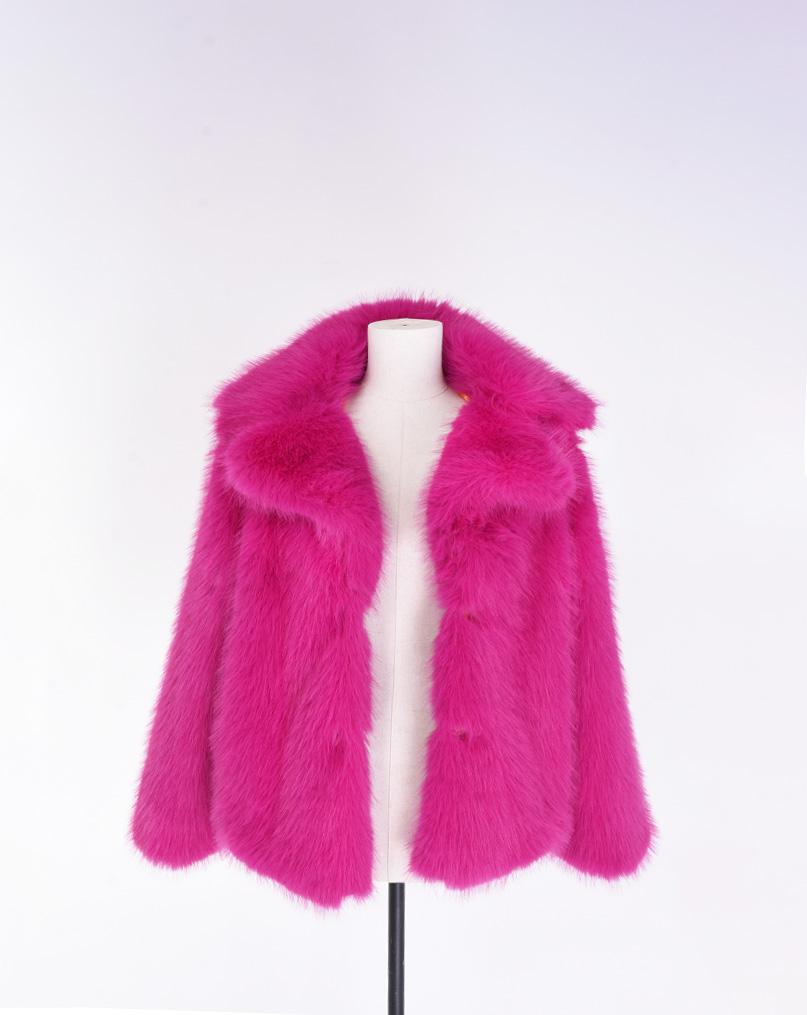 Palme Cropped Bomber Coat Faux Fur - 65475