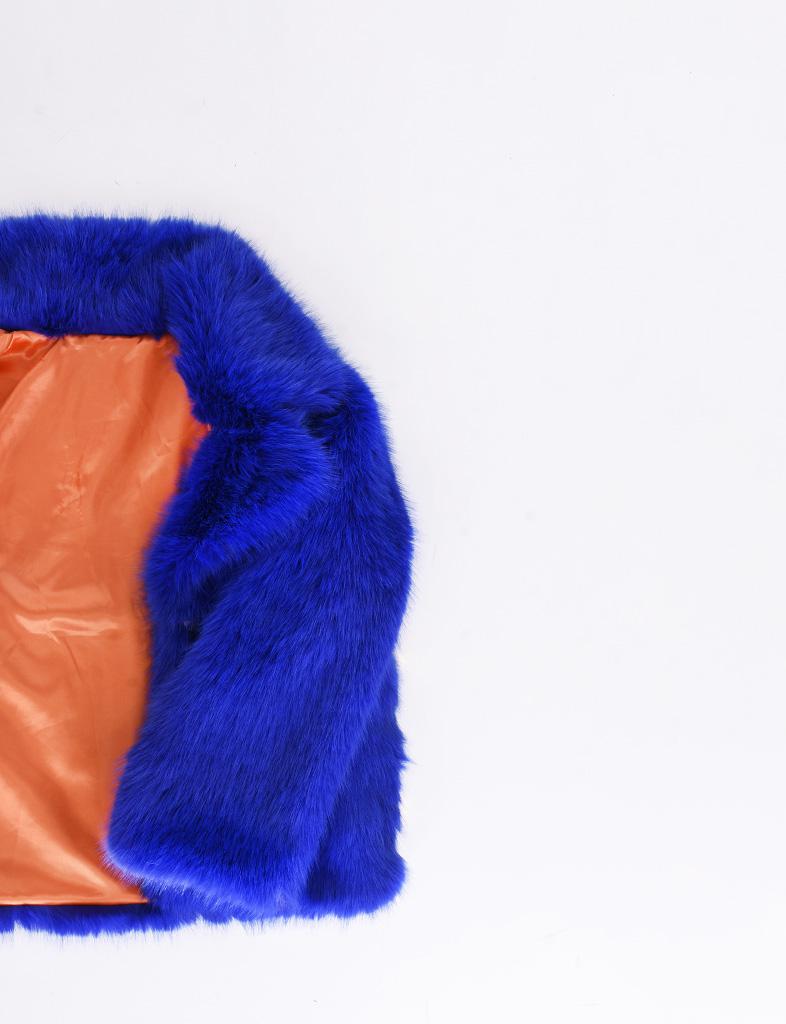 Palme Cropped Bomber Coat Faux Fur - 65475