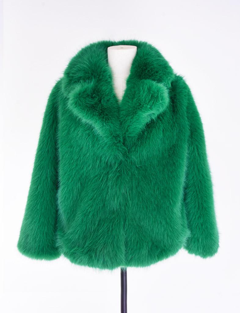 Palme Cropped Bomber Coat Faux Fur - 65475