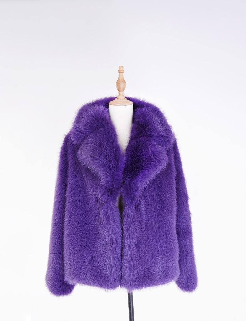 Palme Cropped Bomber Coat Faux Fur - 65475